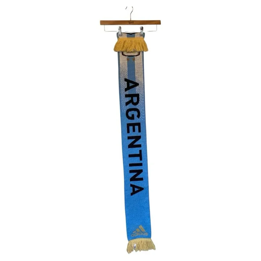 Argentina National Soccer Team Scarf Blue White Adidas Football 6x55